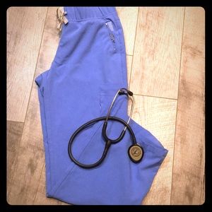 Figs scrubs bottom Small ceil blue